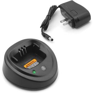 Desktop Charger Replacement for Motorola Radio CP200 CP200D PR400 EP450 GP3138 Walkie Talkie NNTN4496 NNTN4497 NNTN4851 NNTN4970 Ni-MH Ni-CD Li-ion Battery Charging Dock Cradle Base Rapid