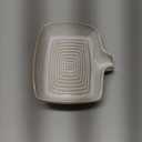 Soap Dishes, Ceramic Shower Soap Dish with Waterfall Design Bar Soap Holder Self Draining Soap Saver for Shower, Bathroom, Sink, Kitchen and Countertop, Beige White (Rectangular)