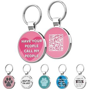 MYLUCKYTAG QR Code Pet ID | Personalized Dog & Cat Collar Tag | Online Profile with Instant Scanned Location Alert Email