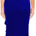 WOOSEA Women's Split Bodycon Mermaid Evening Cocktail Long Dress Royal Blue (M)