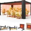 Brooder Plate for Chicks Adjustable Chick Heat Plate, Heat Plate for Chicks with 95167 Temperature Control, Height Adjustable Chicken Brooder Heater, Anti-Roost Design, Safe ABS Chick Brooder