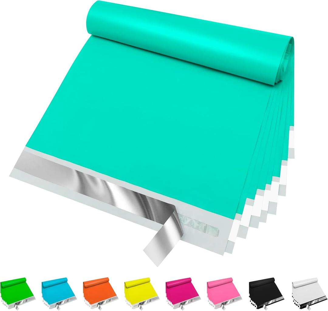 JinRuiKJ Poly Mailers 10x13 Inch 200 Pcs, Strong Adhesive Shipping Bags for Clothing, Durable Thick Mailing Envelopes with Self Seal, Packaging Bags for Small Business - Teal