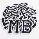Iron On Letters, 52 Pcs Letter Patches with Ironed Adhesive, Decorate Iron on Letter Patches, Alphabet Embroidered Patch A-Z for T-Shirts, Jeans, Jackets, Socks, Bags, DIY Accessories etc