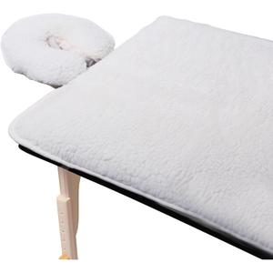 ForPro Premium Fleece Massage Pad Set, Extra Soft, Hypoallergenic, for Massage Tables, Includes Pad and Face Rest Cover, 31 W x 72 L