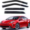 KPY Rain Guards Fit for 2016-2022 Toyota Prius, Out-Channel Window Visors Vent Wind Deflectors 4PC, Car Accessories for 16-22 Prius