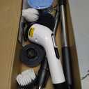 Powerful Electric Spin Scrubber, for Mom, Cordless Cleaning Brush, 90-Min Extended Runtime, Telescopic Long Handle, 8 Replaceable Heads, 2 Speeds for Bathroom, Floor & Glass