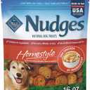 Blue Buffalo Nudges Homestyle Natural Dog Treats, Made in the USA with Real Chicken, Peas, and Carrots, 16-oz. Bag (EXP 08/16/26)