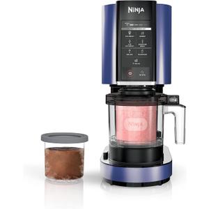 Ninja NC301 CREAMi Ice Cream Maker, for Gelato, Mix-ins, Milkshakes, Sorbet, Smoothie Bowls & More, 7 One-Touch Programs, with (2) Pint Containers & Lids, Compact Size, Perfect for Kids, Blue