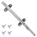 UPGRADED W11259786 Dishwasher Upper Dishrack Slide Track Compatible with Whirlpool Maytag Kenmore Jenn-Air Kitchenaid Dishwasher Upper Rack Parts - Stainless Steel Dishwasher Upper Silde Track Right