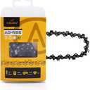 A ANLEOLIFE 4 Pack R55 Semi Chisel Chainsaw Chain for 16 inch Bar .043" Gauge 3/8 inch Low Profile Pitch, 55 Drive Links, Replacement Low-Kickback Chainsaw Blade