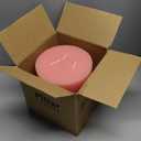 Large 3-Wick Pink Pillar Candle - 6x6 Inch Dripless & Smokeless Unscented Fat Candle, 120 Hour Long Burning Hand-Poured Thick Candle with Cotton Wicks
