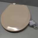 Bemis 500EC 068 Molded Wood Round Toilet Seat with Easy Clean and Change Hinge, 1 Pack, Fawn Beige
