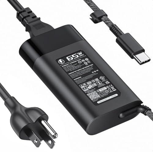 HP Laptop Charger USB C 65W/45W Type C Power Adapter for HP EliteBook Elite Spectre X360 X2 830 1030 1040 Envy 11 13 14 15 ProBook 430 G6 G7 G8 Chromebook Pavilion,10FT,With UK Power Cable