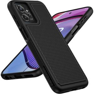 FNTCASE for Motorola Moto G-Power-5G 2023 Case: Moto G 5G 2023 Case Dual Layer Shockproof Protective Textured Design Cell Phone Cover Heavy Duty Rugged Tough Back Hardshell Hybrid Slim Basic Case (Black)