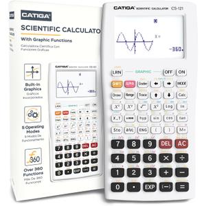 Scientific Calculator with Graphic Functions - Multiple Modes with Intuitive Interface - Perfect for Students of Beginner and Advanced Courses, High School or College (White)