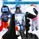 Winter Gloves for Men Women Cold Weather,Waterproof Winter Bike Gloves for Men Warm with Touchscreen Fingers,for Cycling,Driving,Motorcycle (Medium, black)