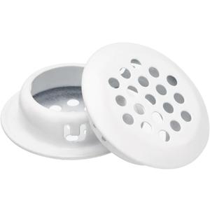 uxcell 25mm(1") Circular Soffit Vent, 30pcs Stainless Steel Round Air Vents Mesh Hole Louver for Kitchen Bathroom Cabinet, White