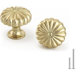 goldenwarm 10 Pack Gold Cabinet Knobs Dresser Knob for Drawer Hardware Handles and Luxury Pulls for Cabinets Zinc Alloy