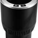 2-in-1 Car Cup Cooler Warmer Smart Temperature Control Travel Coffee Car Cup Holder Smart Car Tumbler Holder Suitable for Coffee, Baby Bottles, Water, Tea, Drinks(Black and Silver)