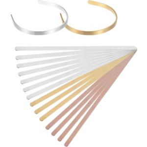 UXCELL Bracelet Blanks - 1/4 x 6inch, 16 Pcs Bangle & Cuff Blanks in Stainless Steel for DIY Bracelet Jewelry Making, 3 Colors