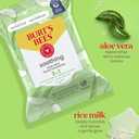 Burts Bees Soothing, Fragrance Free Facial Towelettes for Sensitive Skin, Aloe Vera, 100% Plant Based Cloths; 99% Natural Origin; Removes Makeup, Dirt and Oil; No Rinsing; 30 Ct, Pack of 3