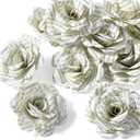 Vivasself Handmade Rose Paper Flowers, Made from English Book Pages Literary Gifts for Book Lovers' Anniversaries, Birthdays, Weddings, and Various Party Gifts, PCS 12