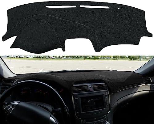 Dashboard Cover Dash Cover Mat Custom Fit for Acura TL 2004 2005 2006 2007 2008 with Climate Sensor,Without Dash Speakers and Light Sensor(Black) Y02