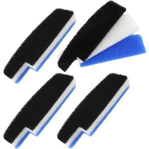 Aquarium Filter Kit 12 Pack 3 Layer Fish Tank Filter Media Set with 4 Carbon Sponge Pads, 4 Polishing Pad, and 4 Foam Filters for Clear Water, Compatible with Seachem Tidal 110 Gallon