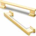 10 Pack 6 Inch Length|5 Inch(128mm) Hole Center Brushed Gold Kitchen Cabinet Handles, Cabinet Pulls Kitchen Cabinet Hardware, Cupboard Pulls, Drawer Handles