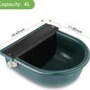 Yosoo Automatic Drinking Waterer Bowl, 4L Automatic Water Trough Livestock Drinking Bowl Drainage Hole Water Trough Farm Grade with with Copper Nozzle for Horse Cattle Goat Sheep Dog