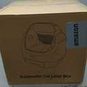 Open Top Automatic Litter Box, Odor Control, Ready to Use, Self Cleaning Litter Box, Large Capacity with APP Control and Safety Sensor, Ellenpent, with Trash Bags/Waterproof Mat/Litter Mat (White)