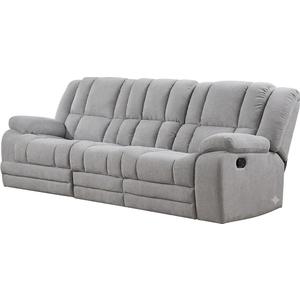 Recliner Chair Sofa, Living Room Furniture Set, 3 Seat Ergonomic Lounge Sofa Counch, Manual Recliner Sofa Made with Chenille Fabric for New Year (Light Grey) 7 1/2 ft x 2 1/2 ft