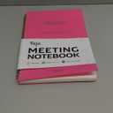 Taja Meeting Notebook for Work Organization - Work Planner Notebook with Action Items, Agenda Planner for Note Taking, 160 Pages (6.9" X 9.9") Project Organizer for Men & Women - Berry Pink