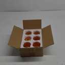 SHOHAYTO Large Amber Glass Votive Candle Holders Set of 6, Ribbed Tealight Holders for Votives, Floating Candles Table Centerpieces Wedding Home Decor