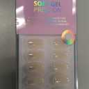 BTArtbox Press On Nails Short - Square Press On Nail, Brown Chrome Nail Tip Glue On Nails with Nail Glue, Reusable Stick On Nails in 15 Sizes - 30 Soft Gel Fake Nails Kit, Cream Soda