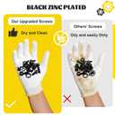 248PCS M6 Flange Hex Bolt Assortment Kit,M6-1.0 x 12/16/20/25/30 mm Metric Bolts and Serrated Flange Nuts Washers Assorted,10.9 Black Zinc Galvanized