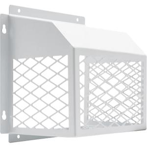 Universal Dryer Exhaust Guard Vent Cover Outside, 7"x7"x5" Heavy Futy Ventilation Bird Cage to Prevents Birds and Rodents from Entering Exhaust for Most 3" to 4" Bathroom Exhaust Ventilation Fan (White)