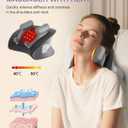 Shiatsu Neck Massager with Heat, Cordless Portable Cervical Traction Device with 10-Minute Timer for Full Body Muscle Pain Relief, Electric Deep Tissue Kneading Massage Pillow(Black)