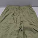 GRAPENT Linen Pants for Women Wide Leg High Waisted Baggy Drawstring Elastic Waist Palazzo Trousers Pants with Pockets Size L