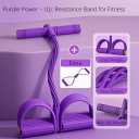 Lenporl 6-Tube Pedal Ankle Puller Resistance Bands with Free Figure 8 Exercise Bands Included,Pedal Puller Resistance Band with Handle for Home Gym,Yoga & Pilates,Ideal to Tone Arms,Abs,Waist Unisex