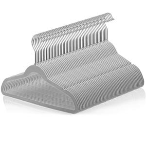 Casafield 22  Velvet Kid's Hangers - 14" Size for Children's Clothes - Gray