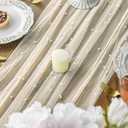 Artoid Mode Pearl Beige Gauze Table Runner 59x120 Inch , Seasonal Sheer Kitchen Dining Holiday Wedding Birthday Baby Shower Table Decor for Home Party