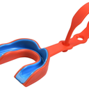 Oral Mart - Youth Mouthguard with Strap (Orange/Blue) for Kids - Sports Mouthguard with Attached Strap for Football, Ice Hockey...
