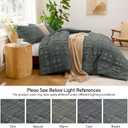 BEDELITE Dark Grey King Size Comforter Set, 3 Pieces Fluffy Lightweight Beige Seersucker Comforter, Soft Breathable All Season Bedding with Pillowcases for Bedroom