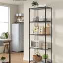 SONGMICS Storage Shelf, Metal Wire Shelving Unit, Adjustable Shelves, for Garage, Bedroom, Living Room, Kitchen, Pantry, 5 Tier, 11.8 x 23.6 x 63.4 Inches, Ink Black ULGR165BH01S