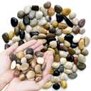 Pebbles Polished Gravel Natural River Rocks Ornamental Pebbles Garden Landscaping Stones Small Decorative Rocks for Fountain Aquarium Plants Vases Landscaping (Mixed Color, 3 LB)