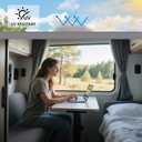 XMK RV Skylight Replacement, 26" x 26" Outer Dome Fit 22" x 22" Openings, RV Skylight Cover Shower Roof Dome for Camper Trailer Fifth Wheel Truck, Impact Resistant, Smoke Gray