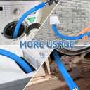 2 Pieces Dryer Vent Cleaner Kit Compatible with Most Vacuum Cleaner, Dryer Lint Brush and Vacuum Hose Attachment with Universal Connector, Quickly Lint Remover (Blue)