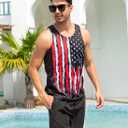 Goodstoworld Mens 3D Tank Top Novelty Graphic Breathable Quick Dry Sleeveless Beach Shirt S-4XL (Black, XXXL)