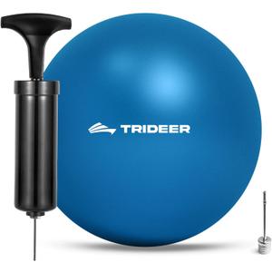 Trideer Pilates Ball - 7-8 inch with Pump, Small Core Ball for Yoga, Barre, Physical Therapy (Blue)